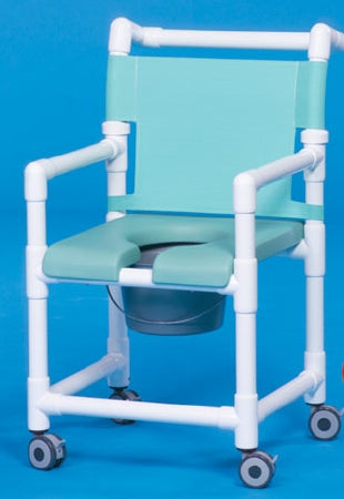 IPU Shower Chair ipu® Fixed Arm PVC Frame Mesh Back 17-1/4 Inch Seat Width