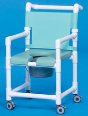 IPU Shower Chair ipu® Fixed Arm PVC Frame Mesh Back 17-1/4 Inch Seat Width