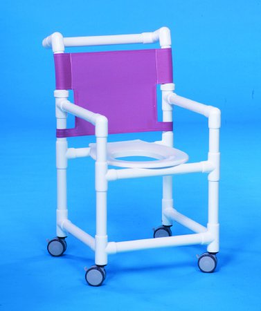 IPU Shower Chair Select Fixed Arm PVC Frame Mesh Back 17-1/4 Inch Seat Width