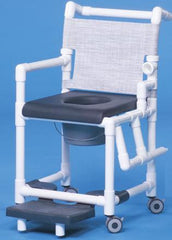 IPU Commode / Shower Chair ipu® Drop Arm - Left PVC Frame Mesh Back 17-1/4 Inch Seat Width