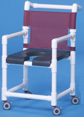 IPU Shower Chair ipu® Fixed Arm PVC Frame Mesh Back 17-1/4 Inch Seat Width