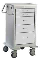 Waterloo Industries Treatment Cart Steel 24.5 X 25.5 X 43.5 Inch Light Gray / Dark Blue 22.25 X 16.75 Inch Drawer, Two 3 Inch, Two 6 Inch, One 9 Inch - M-704604-3593 - Each