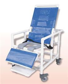 Alimed Bariatric Commode / Shower Chair Healthline® With Arms PVC Frame Mesh Back 24 Inch Seat Width