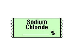 Shamrock Scientific Drug Label Shamrock Anesthesia Label Sodium Chloride_% Lime 1/2 X 1 Inch - M-704753-4163 - Roll of 1