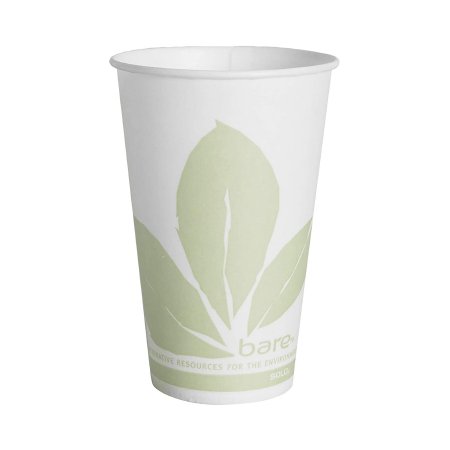 Solo Cup Drinking Cup Bare® Eco-Forward® 12 oz. Leaf Print Wax Coated Paper Disposable