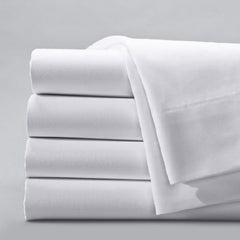 Standard Textile Bed Sheet Centima® Flat 90 W X 115 L Inch White Cotton 70% / Polyester 30% Reusable