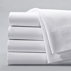 Standard Textile Bed Sheet Centima® Fitted 60 W X 80 L X 11 D Inch White Cotton 70% / Polyester 30% Reusable