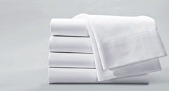 Standard Textile Bed Sheet Single Pick Percale Flat 81 X 108 Inch White Cotton 60%/ Polyester 40% Reusable