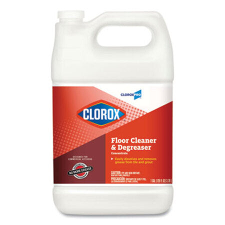 Clorox® Professional Floor Cleaner and Degreaser Concentrate, 1 gal Bottle, 4/Carton