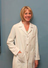 Standard Textile Lab Coat White Size 14 Knee Length Reusable