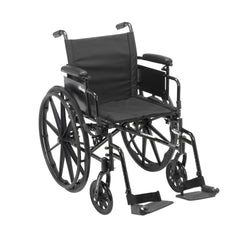 Drive Medical Wheelchair drive™ Infinity Dual Axle Desk Length Arm Removable Padded Arm Style Swing-Away Footrest Black Upholstery 16 Inch Seat Width 300 lbs. Weight Capacity