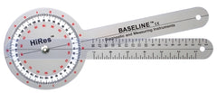 Fabrication Enterprises Goniometer Baseline® HiRes™ Plastic 360° ISOM (STFR) Plastic 12 Inch 0 - 360 Degree Head with Three Scales in 1 Degree Increments Inches and Centimeters