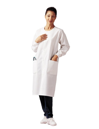 Landau Uniforms Lab Coat White Medium Knee Length