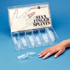 Patterson Medical Supply Mallet Finger Splint Stax® Size 6 Pull-On Right Hand Transparent