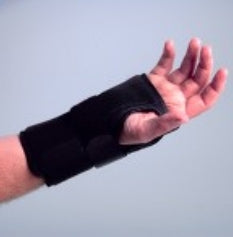 Darco International Wrist Brace Deluxe Aluminum / Cotton Flannel / Nylon / Trilaminate Foam Right Hand Black Medium