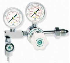 Western Medical M1 Series Medical Air Regulator Single Stage Adjustable 0 - 100 PSI DISS Outlet CGA-346 Nut and Nipple