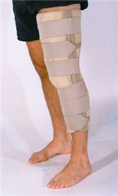 Alimed Knee Immobilizer AliMed® One Size Fits Most Hook and Loop Strap Closure 18 Inch Length Left or Right Knee