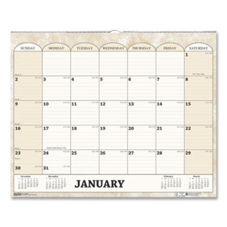 House of Doolittle™ Recycled Monthly Horizontal Wall Calendar, 14.88 x 12, 2021