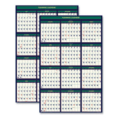 House of Doolittle™ Recycled Four Seasons Reversible Business/Academic Calendar, 24 x 37, 2021-2022