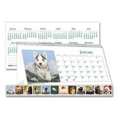 House of Doolittle™ Recycled Puppy Photos Desk Tent Monthly Calendar, 8.5 x 4.5, 2021
