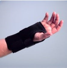 Darco International Wrist Brace Deluxe Aluminum / Cotton Flannel / Nylon / Trilaminate Foam Right Hand Black X-Large