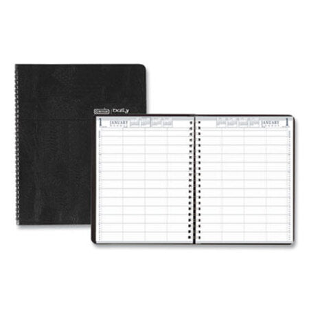 House of Doolittle™ Eight-Person Group Practice Daily Appointment Book, 11 x 8.5, Black, 2021