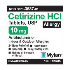 Mylan Pharmaceuticals Allergy Relief 10 mg Strength Tablet 100 per Bottle