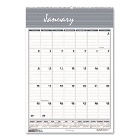House of Doolittle™ Recycled Bar Harbor Wirebound Monthly Wall Calendar, 22 x 31.25, 2021