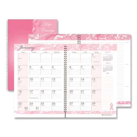 House of Doolittle™ Recycled Breast Cancer Awareness Monthly Planner/Journal, 10 x 7, Pink, 2021