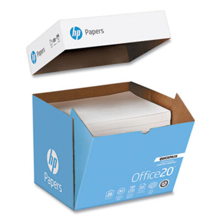 HP Papers Office20 Paper, 92 Bright, 20lb, 8.5 x 11, White, 2, 500/Carton