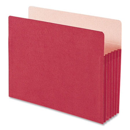 Smead® Colored File Pockets, 5.25" Expansion, Letter Size, Red