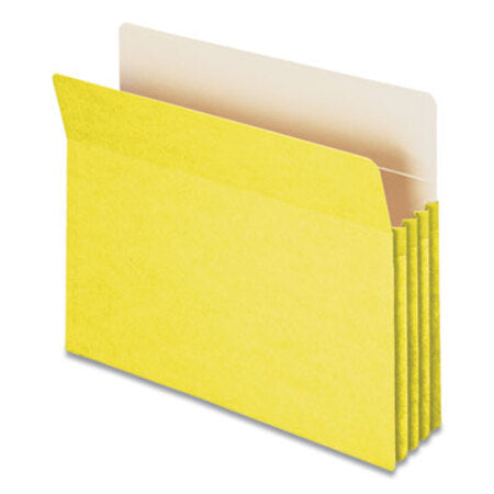 Smead® Colored File Pockets, 3.5" Expansion, Letter Size, Yellow