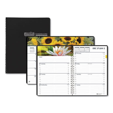 House of Doolittle™ Recycled Gardens of the World Weekly/Monthly Planner, 10 x 7, Black, 2021