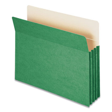 Smead® Colored File Pockets, 3.5" Expansion, Letter Size, Green