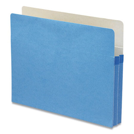 Smead® Colored File Pockets, 1.75" Expansion, Letter Size, Blue