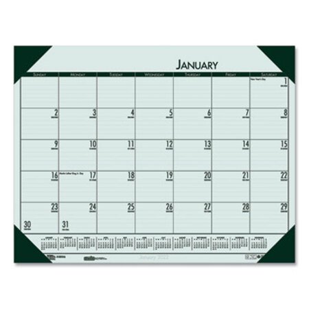 House of Doolittle™ Recycled EcoTones Woodland Green Monthly Desk Pad Calendar, 22 x 17, 2021