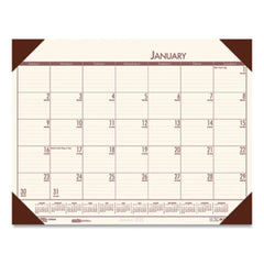 House of Doolittle™ Recycled EcoTones Moonlight Cream Monthly Desk Pad Calendar, 22 x 17, 2021