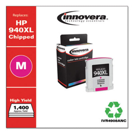 Innovera® Remanufactured Magenta High-Yield Ink, Replacement for HP 940XL (C4908AN), 1,400 Page-Yield