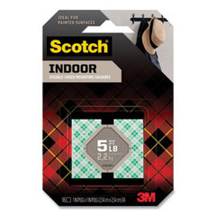 Scotch® Precut Foam Mounting 1 Squares, Double-Sided, Permanent 16/Pack