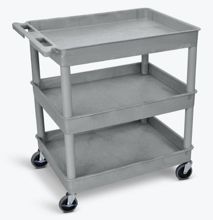 Luxor Tub Utility Cart 24 X 34 X 38.25 Inch Gray