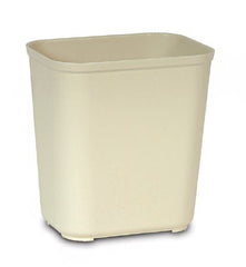 RJ Schinner Co Fire-Resistant Trash Can 28 Quart Rectangular Beige Thermoset Polyester Open Top - M-710939-2833 - Each