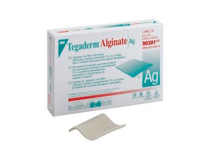 3M Silver Calcium Alginate Dressing 3M™ Tegaderm™ 2 X 2 Inch Square Sterile