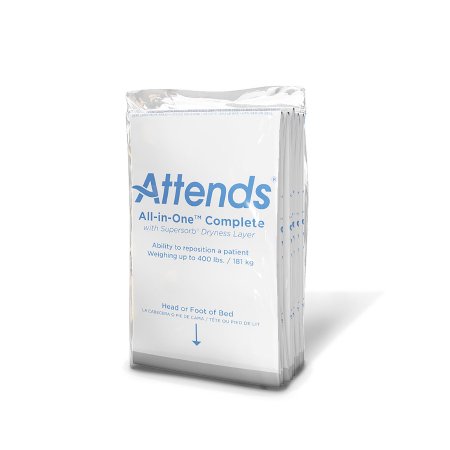 Attends Healthcare Products Low Air Loss Positioning Underpad Attends® Supersorb Advanced 23 X 36 Inch Disposable Pulp Filled Heavy Absorbency - M-711881-1450 - Bag of 5