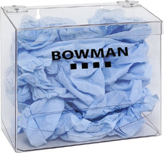 Bowman Manufacturing PPE Dispenser BOWMAN® Wall Mount 1-Compartment Clear 5.78 X 11.13 X 12.27 Inch PETG Plastic