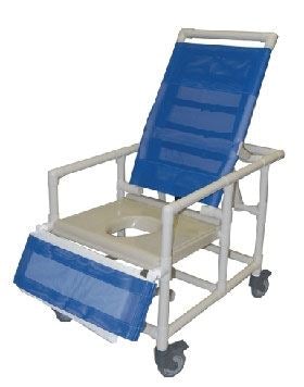 Alimed Bariatric Reclining Commode / Shower Chair Alimed® PVC Frame Reclining Back - M-1107104-4245 - Each