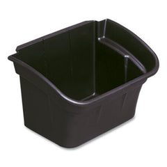 Rubbermaid® Commercial Utility Bin, 4 gal, 17" x 12.13" x 10.5", Black, 2/Carton