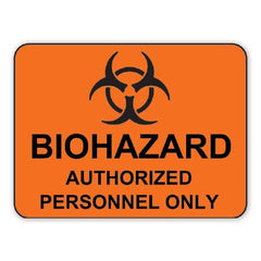 Fisher Scientific Door Sign Caution Biohazard Eating, Drinking, Smoking Are Prohibited - M-712773-1782 - Each