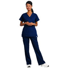 Fashion Seal Uniforms Scrub Shirt Large Navy Blue 2 Pockets Short Sleeve Female - M-992570-1904 - Each