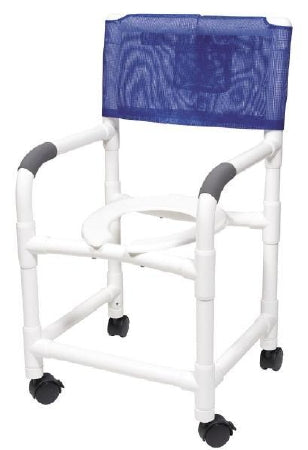 Graham-Field Commode / Shower Chair Lumex® With Arms PVC Frame Mesh Back 26 Inch Seat Width