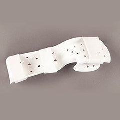 Patterson Medical Supply Functional Position Hand Splint with Strapping Rolyan® Preformed / Perforated Thermoplastic Right Hand White Medium